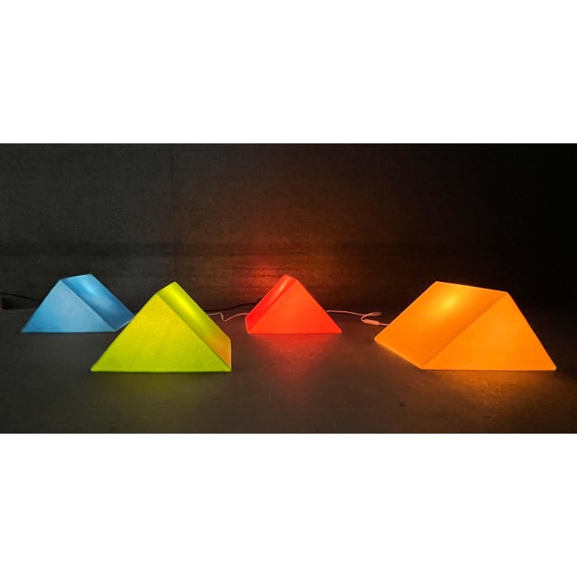 Postmodern Green Prism Shape Floor or Table Lamp from Heico, 1980s For Sale - Image 11 of 18