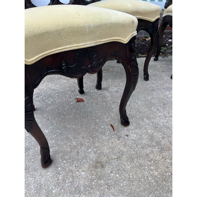 Brown 1920s French Louis XV Style Oak Dining Chairs- Set of 4 For Sale - Image 8 of 12