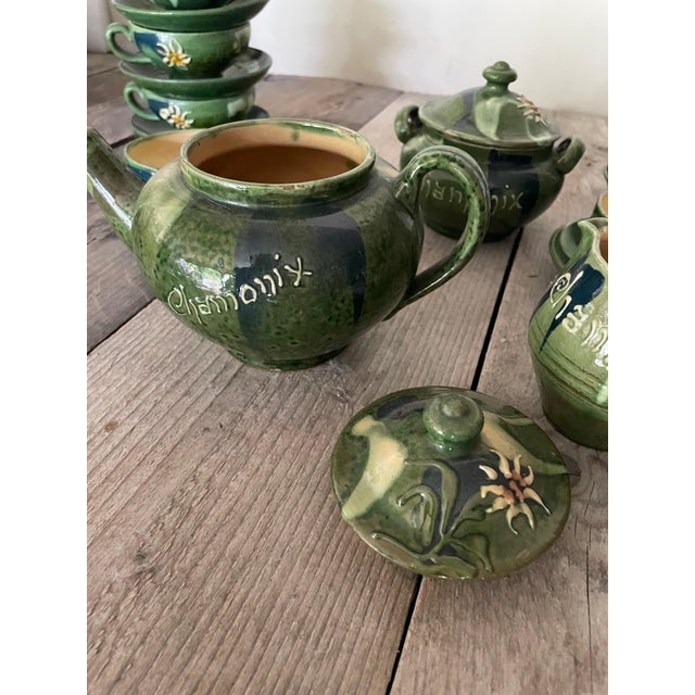 Mid-Century Modern Ceramic Tableware from Chamonix, 1960s, Set of 9 For Sale - Image 3 of 12