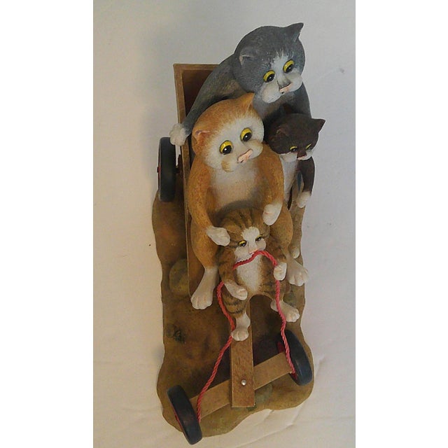 Rare Border Fine Arts Comic & Curious Cats Go-Karting A22913 Linda Jane Smith For Sale In Dallas - Image 6 of 12