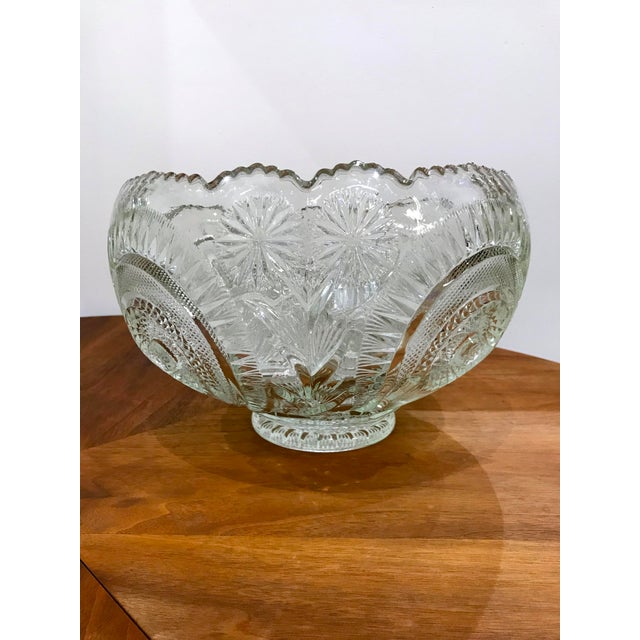 Vintage Cut Glass Punch Bowl & Cups Set of 11 Chairish