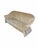 Almond Vintage Coastal Wicker Sofa With Channel-Tufted Cranberry Cushions For Sale - Image 8 of 10