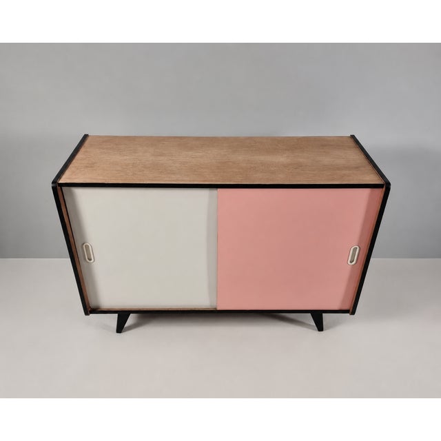 Vintage Pink Commode in Oak, 1960s, in Flawless conditions. Designed 1960 to 1969