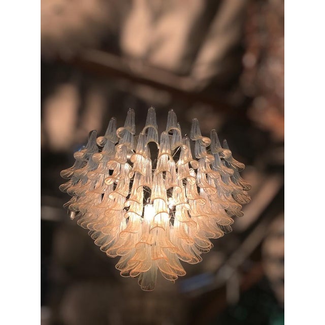Fabio Ltd 21st Century Opaline Murano Selle Chandelier by Fabio LTD For Sale - Image 4 of 6