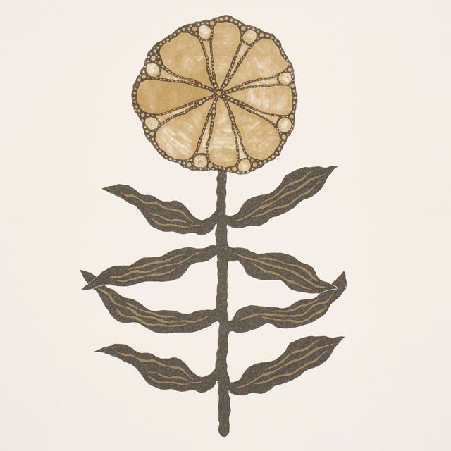 Contemporary SAMPLE - Schumacher x Marian Mcevoy Pretty Petals Wallpaper In Neutral For Sale - Image 3 of 4