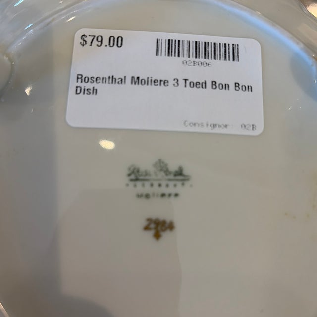 Early 20th Century Early 20th Century Rosenthal Moliere Three Toed Bon Bon Dish For Sale - Image 5 of 6