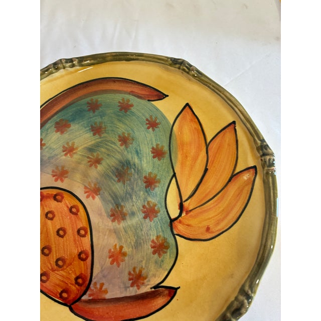 Pair of Vintage Italica Ars Hand-Painted Fish Plates – Italian Ceramic Art Pottery For Sale - Image 13 of 15