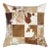 Pasargad Home Safari Checkered Brown Cowhide Pillow For Sale