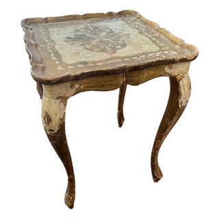 19th Century Petite Florentine Square Side Table For Sale
