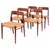 Model 75 Dining Chairs in Teak and Paper Wicker by Niels O. Møller for J.L. Møllers, 1960s, Set of 5 For Sale - Image 12 of 12
