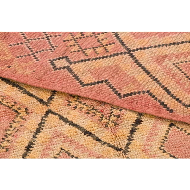 Textile Vintage Moroccan Wool Runner With Diamond Lattice by Rug & Kilim, 1950-1959 For Sale - Image 7 of 9