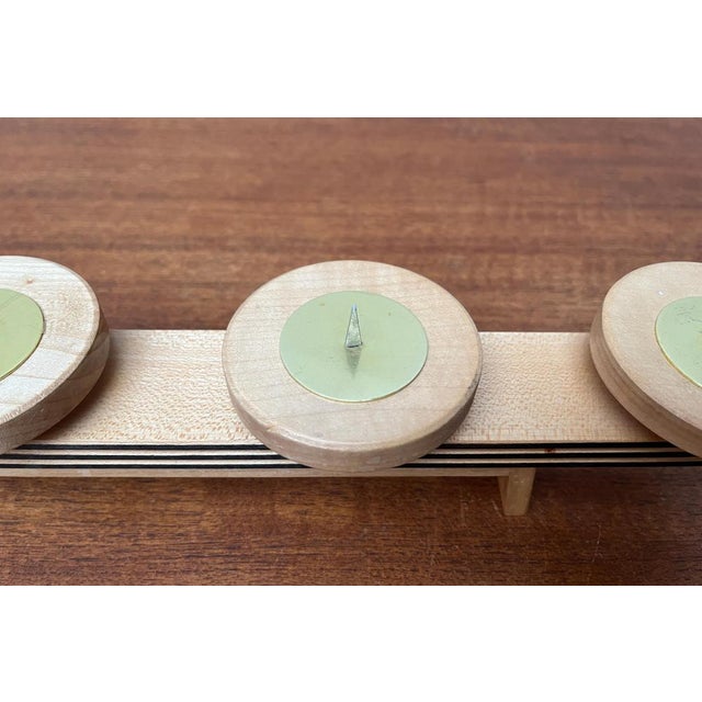 Mid-Century Wooden Candleholder, 1960s For Sale - Image 9 of 18