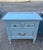 Pair of Mid-Century Blue Gray Lacquered Nightstands For Sale - Image 4 of 15