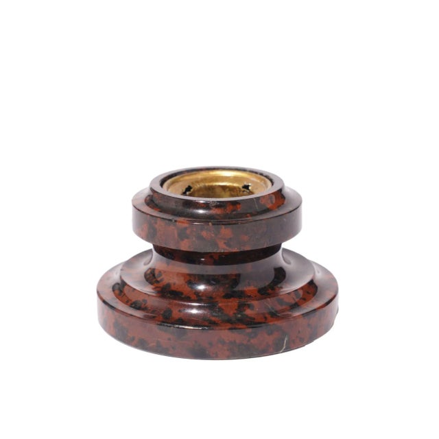 English Cornish Circular Open Top Serpentine Stone Inkwell, C. 1800's For Sale - Image 3 of 8
