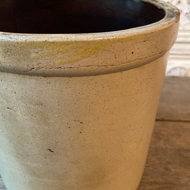 Antique Primitive Monmouth Stoneware Pottery 2 Gallon Crock For Sale - Image 10 of 12