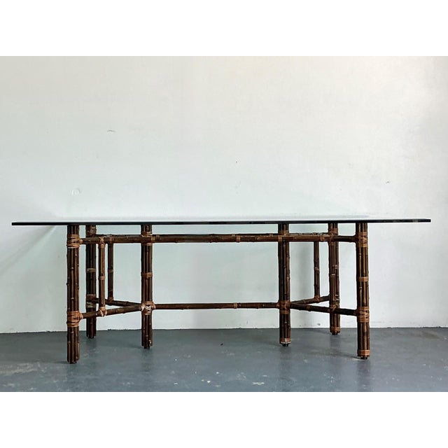 This exceptional vintage dining table by McGuire exemplifies the brand’s celebrated mastery of natural materials and...