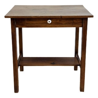 Antique Single Drawer Pine Table or Writing Desk For Sale