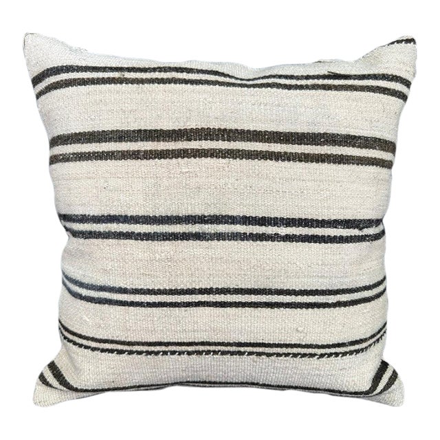 Turkish Hemp Pillow Cushion Natural Beige Brown Cushion Cover 20"x20" For Sale