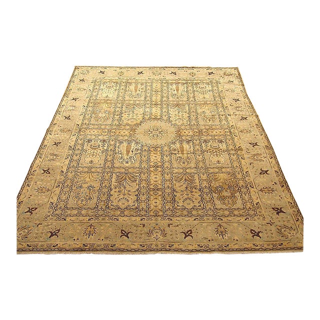 Antique Persian Tabriz Oriental Carpet in Room Size with Garden Design For Sale
