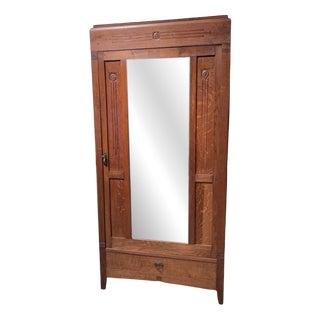 Antique Art Nouveau Linen Wardrobe, 1910 For Sale