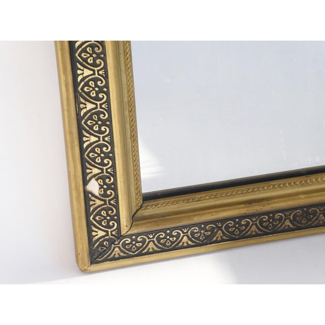 Antique French Louis Philippe Gilded Arched Mantle Mirror, 19th Century For Sale - Image 10 of 13
