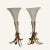 Metal Pair of Antique Art Nouveau Trumpet Vases For Sale - Image 7 of 7