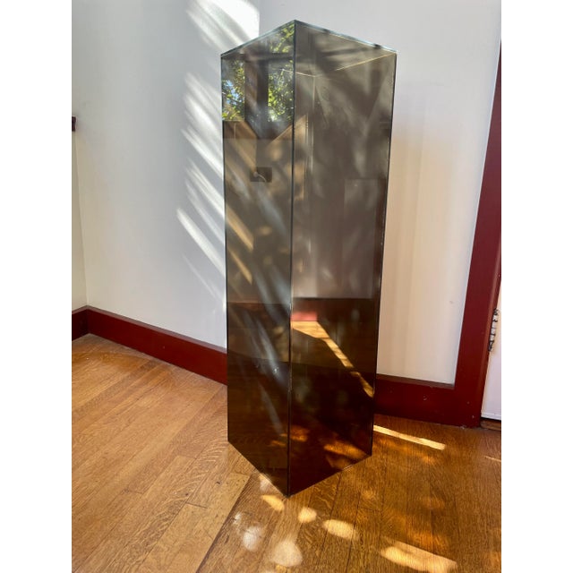 Vintage 1970s Black Lucite Pedestal For Sale - Image 12 of 13