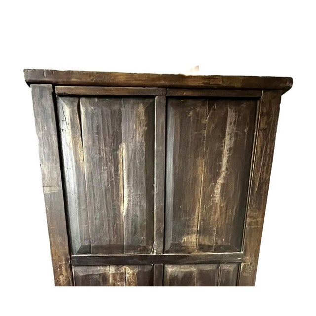 Brown Chinese Antique Country Cabinet For Sale - Image 8 of 13