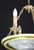1950s Masterpiece Art Deco Design White Alabaster Chandelier Circular Wooden Frame For Sale - Image 13 of 14