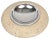 Travertine and Steel Round Ashtray by Marble Art, Italy, 1970s For Sale