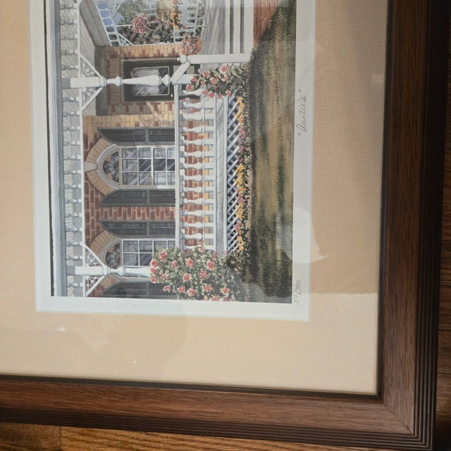 Framed Cottage Porch Limited Release Watercolor Print For Sale - Image 11 of 12