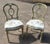 Lovely pair of French Louis XVI aide chairs with pretty floral upholstery.