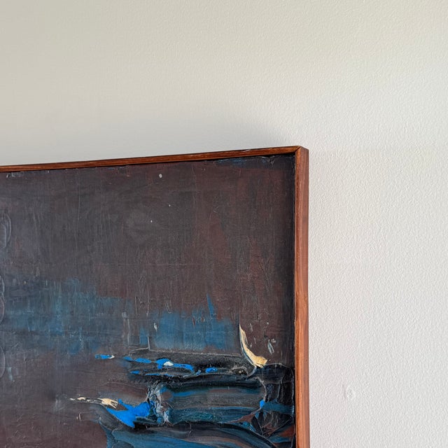 1950s 1950s "Tes Yeux Mouillés", Lyrical Abstraction Oil on Canvas by François Arnal, Framed For Sale - Image 5 of 10