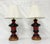 1960s 1960s Red Black & Gilt Ceramic Table Lamps, American Modern - a Pair For Sale - Image 5 of 18