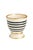 Handmade in Portugal, this cachepot is decorated with a striped pattern. Available in black, green, or blue (with gold...