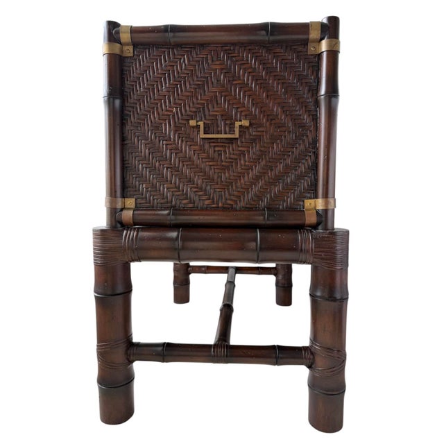 Campaign Ralph Lauren Rattan Campaign Style Chest/Nighstand For Sale - Image 3 of 8