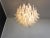 Vintage Italian Murano Chandelier with 53 Transparent Lattimo Glass Petals from Mazzega, 1982 For Sale - Image 4 of 13