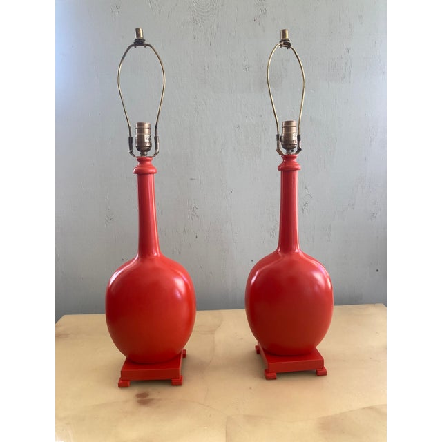 1950s Hollywood Regency Coral Table Lamps - a Pair For Sale - Image 12 of 14