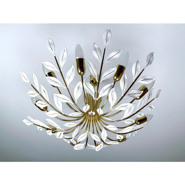 Vintage Floral Pendant Light from Vereinigte Werstaetten, 1950s For Sale - Image 18 of 18