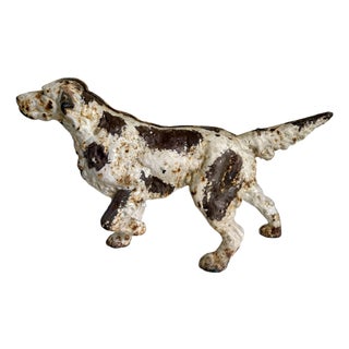 1930s Hubley Attributed Cast Iron English Setter Dog Doorstop For Sale
