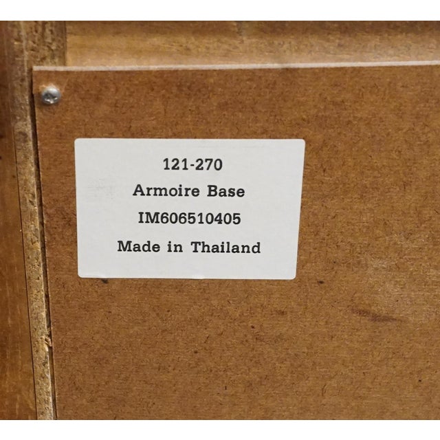 American Drew Maple Old World Mediterranean 53" Media Cabinet Armoire 121-270 / 121-271 For Sale - Image 15 of 16