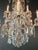 Brass Antique Crystal Chandelier Maria Theresa Style 18th Century Faceted Light Effect For Sale - Image 8 of 11