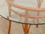 Vintage Bamboo-Style Orange Round Dining Table With Glass Top For Sale - Image 9 of 10