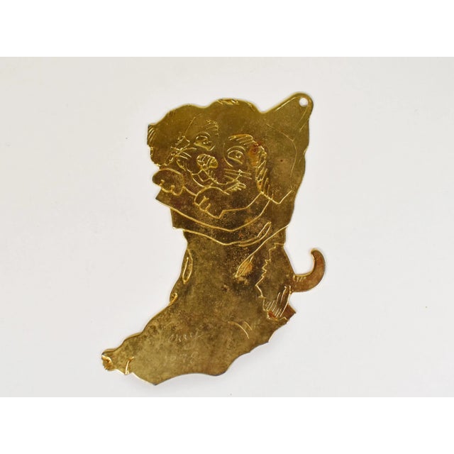 Mid 20th Century Vintage Mid 20th Century Assorted Brass Christmas Ornaments - 7 Pieces For Sale - Image 5 of 9