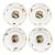Antique Porcelain Fish Plates With Gold Detail, Set of 4, Circa 1890–1900 For Sale
