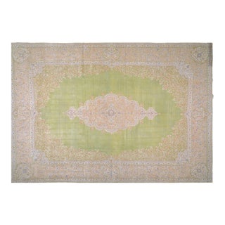 Vintage Turkish Anatolian Hand Knotted Wool Rug, 13'6x19'8 For Sale