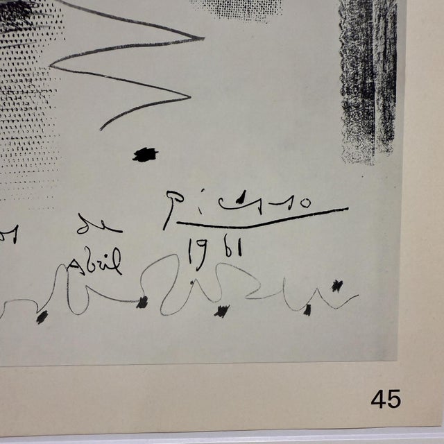 Mid-Century Modern 1961 Sala-Gaspar Picasso Lithograph Poster Barcelona Spain For Sale - Image 3 of 5