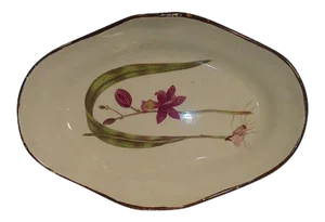 Late 18th Century Creamware Botanical Pearlware Dessert Dish