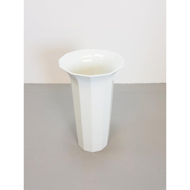 Ceramic Large Floor Vase in Porcelain by Tapio Wirkkala for Rosenthal Polygon Studio Line, Germany, 1980s For Sale - Image 7 of 15