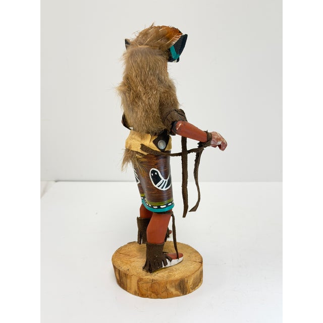 Native American Vintage Broadface Hopi Kachina Doll by J. White, 11" Tall For Sale - Image 3 of 9